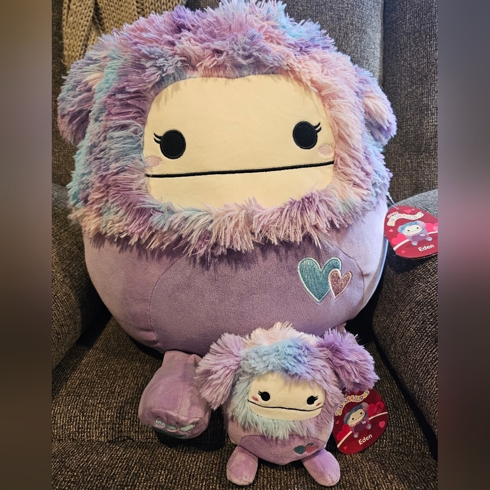 Squishmallows Eden The Bigfoot Pair 2024 Valentines Day Squad 16-5 " Plush Toys